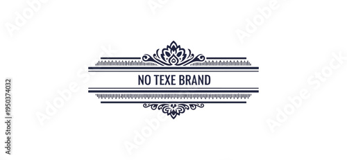 Decorative ornamental frame design element on black background