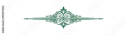 Decorative ornamental element design on black background