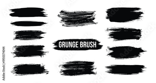 Grunge brush strokes collection