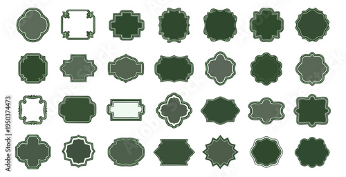 Geometric shapes design elements isolated on black background