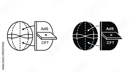 AdS/CFT Correspondence Diagram: Anti-de Sitter Space and Conformal Field Theory