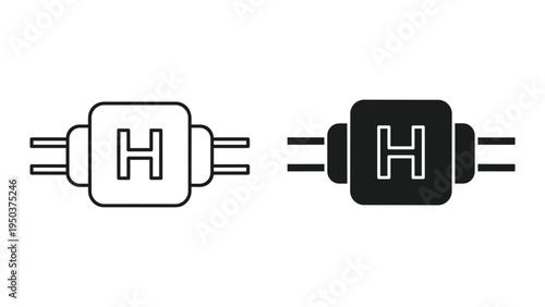 Hospital H-Hospitality Symbol Icon, Medical Sign, Healthcare Symbol, Service Icon, Medical Care