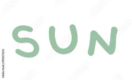 Sun lettering Greek retro element