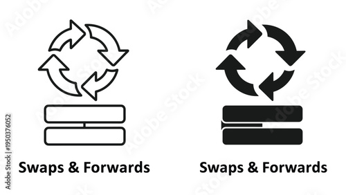 Swaps and Forwards Financial Derivatives Icons