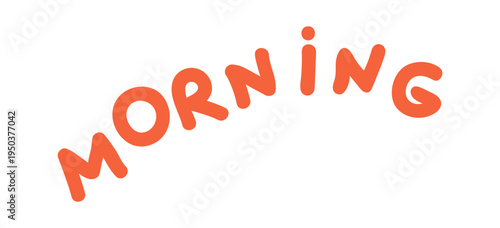 Morning retro breakfast text design