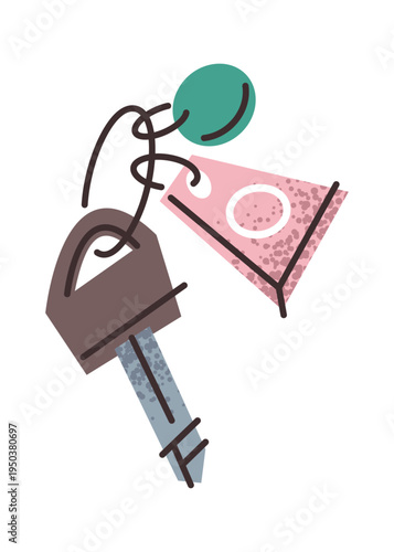 Car keys bunch with pendant