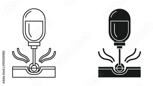 Medical Infusion Pump Icon Set, IV Drip, and Intravenous Therapy, Health Care Symbol
