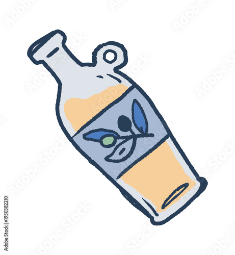 Greek Olive oil glass bottle