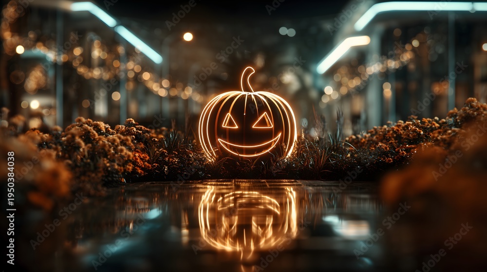 custom made wallpaper toronto digitalFuturistic night glow halloween event