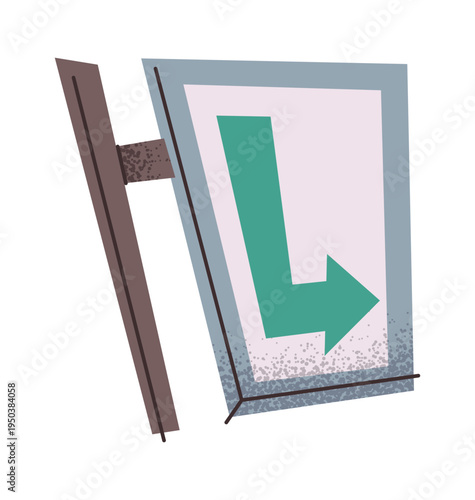 Arrow parking sign pointing way