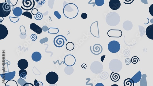 Fotografía Blue and gray shapes background texture.