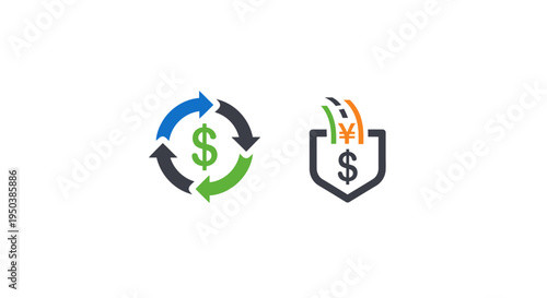 Financial symbols with dollar signs.