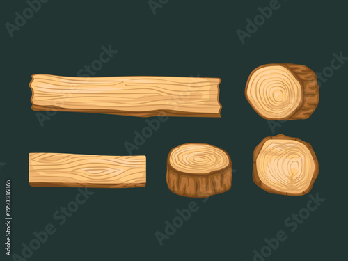 wood cartoon tree element ornament brown material natural organic eco background texture vintage art