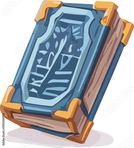  Fantasy Spell Book Icon – Magic Wizard Grimoire, RPG Game UI Illustration