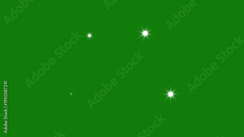 Twinkling cartoon stars and glitter FX, twinkle star glitter sparkle, comic manga flashes, flat smoke bursts, and sparkle pop-up animations, and cartoon shine effects on green screen 4k video