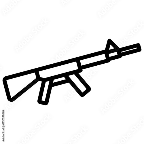 Assault Rifle line icon