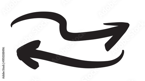 手書きのクールでかっこいい矢印