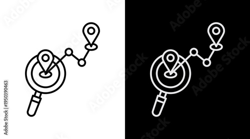 Tracking White Icon Set Design