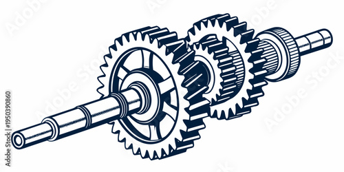 Intricate mechanical gears showcasing the power of engineering and machinery