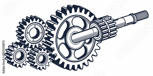 Intricate mechanical gears and cogs in a complex arrangement