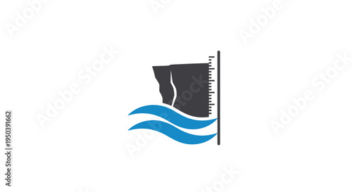 Dam Water Level Indicator Gauge.