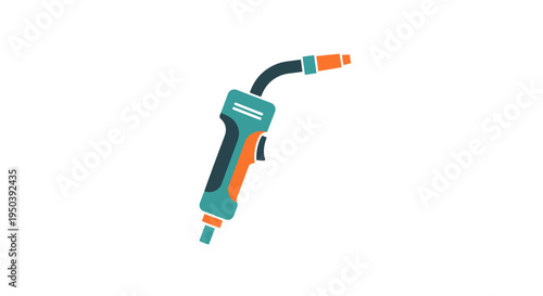 Electric drill with orange accents.