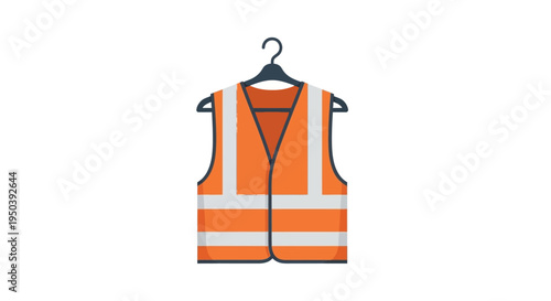 Orange Safety Vest with Reflective Strips.