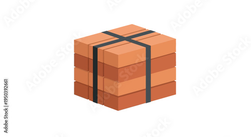 Brown Package with Black Straps Tied.