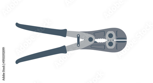 Pliers with black rubber grips.