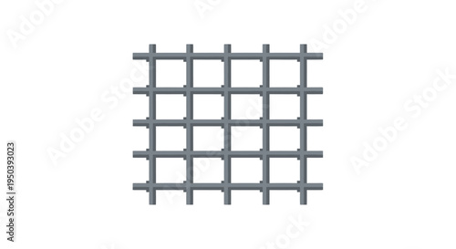 Metal Grid Lattice Structure Closeup.