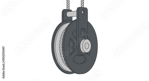 Industrial pulley wheel mechanism device.