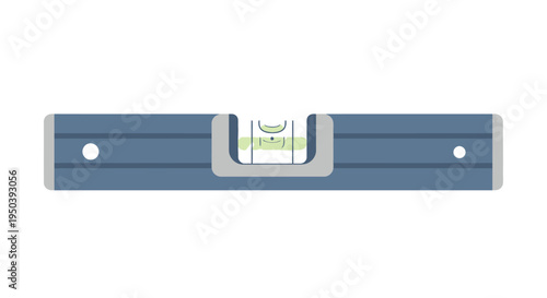 A blue spirit level tool.