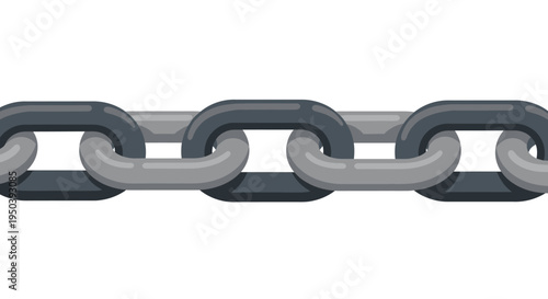 Close up of metal chain links.