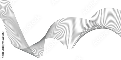 Abstract wave element for design. Digital frequency track equalizer. Stylized line art background.