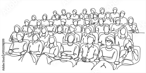 Continuous One Line Drawing of Professional Chef Holding Kitchen Knife