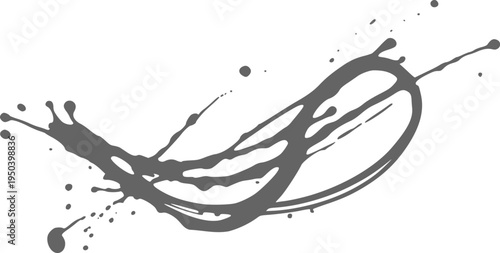 Abstract ink splash design, art ink spot, artistic and decorative ink art