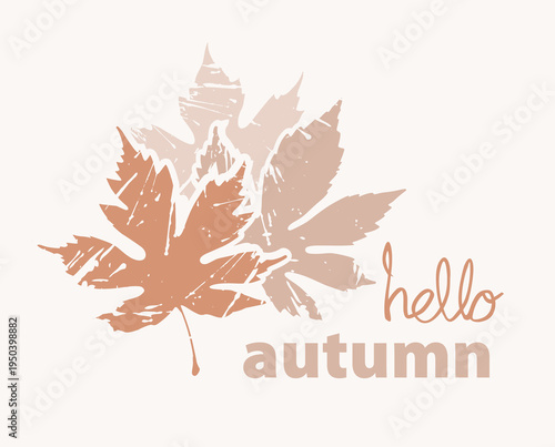 Autumn season art illustration, dry leaves art design