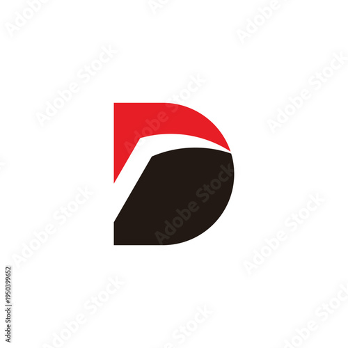 letter dr abstract colorful cut slice logo vector
