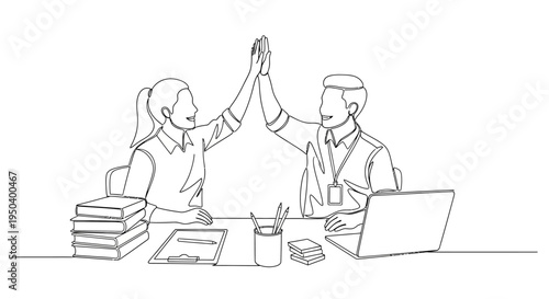 Business colleagues celebrating success together.