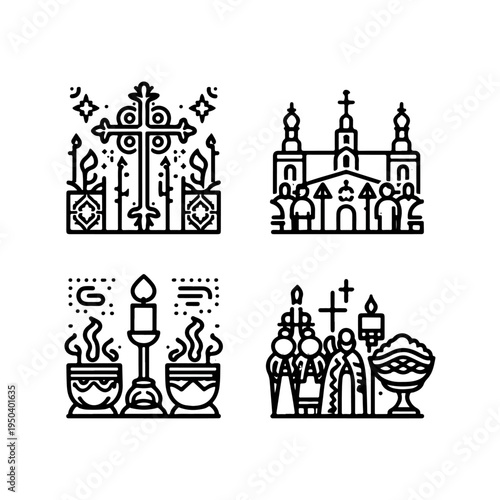 Processions of People Icon – Semana Santa Mexico