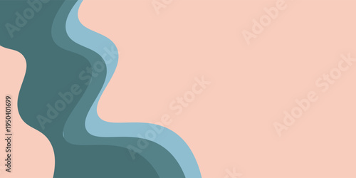 paper cut composition 3d abstract background with colorful waves carving art concept wavy layout for flyer presentation or poster horizontal vector illustration