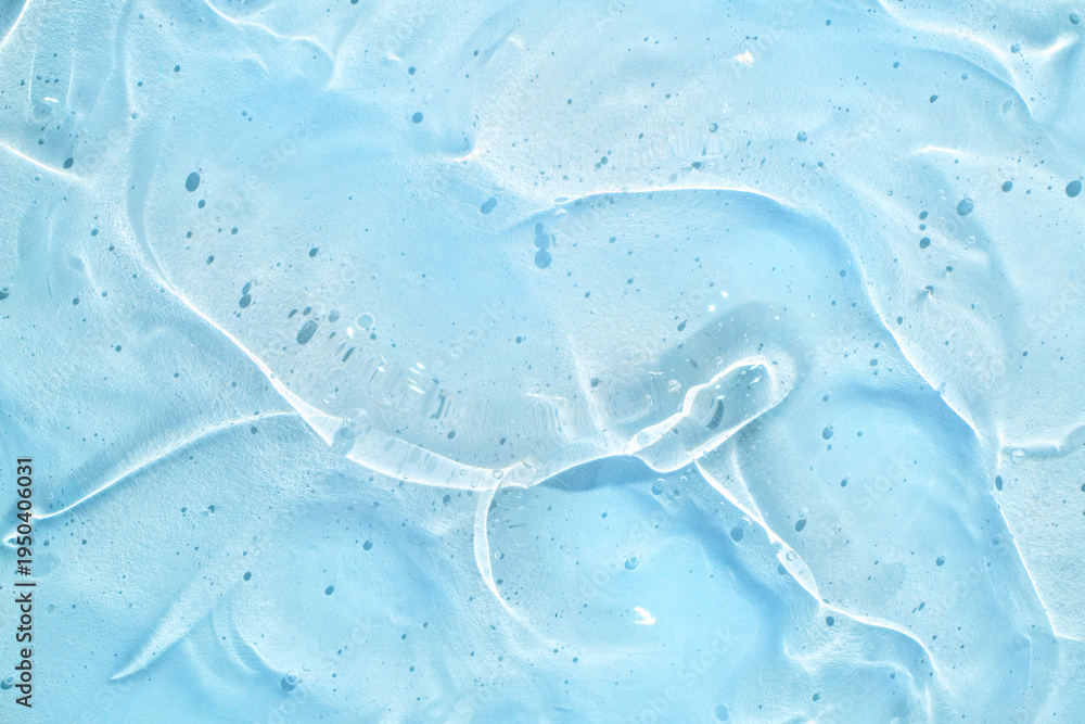 Fototapeta premium clear gel shapes with bubbles against a light background