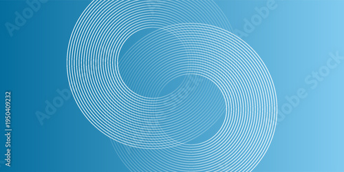 Gradient abstract background with circular line patterns. Vector illustration.