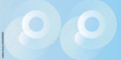 Background pastel colorful  blue and white gradations. Circle effect style geometric simple modern abstract nice