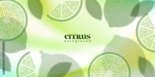 Summer Gradient Background with Limes