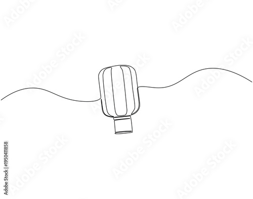 Continuous one line drawing of chinese lantern. One line drawing illustration of chinese new year celebration. Traditional chinese lantern concept single line. Editable outline