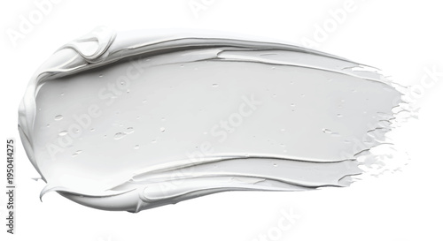 Smear of white cream on a plain background for design 