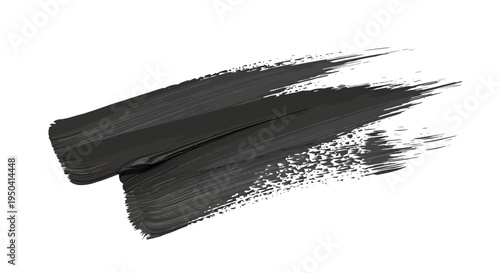 Close up of a black paint on a white back ground