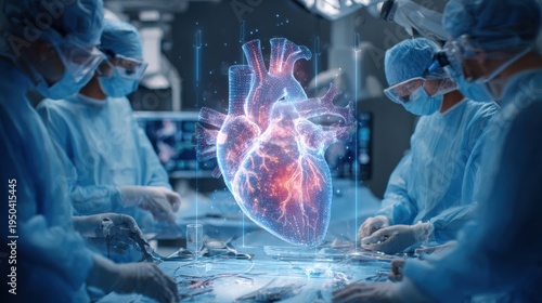 Surgeons perform heart surgery with holographic display