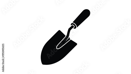 Garden trowel tool icon for landscaping and planting agriculture works
